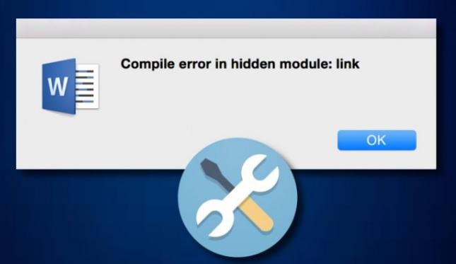 Sửa lỗi "Compile Error in Hidden Module" khi mở file Word, Excel