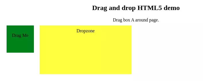 Drag and drop with HTML5