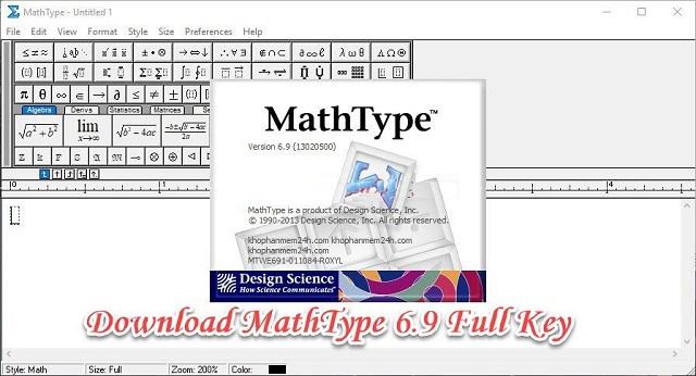 Chi tiết cách tải cài đặt MathType 6.9 full crack
