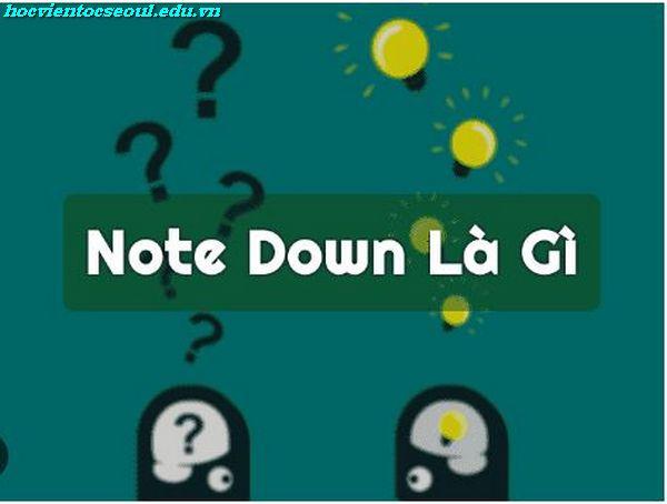 Note Down là gì? Note Down có nghĩa là gì trong tiếng Việt?