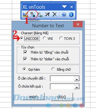 VnTools   2.0 Đổi số thành chữ trong Excel, Word