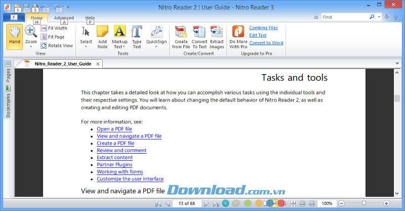 Nitro Reader   5 Trình đọc và xử lý tập tin PDF chuyên nghiệp