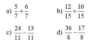 50 bài tập Các phép toán với phân số lớp 5 và cách giải
