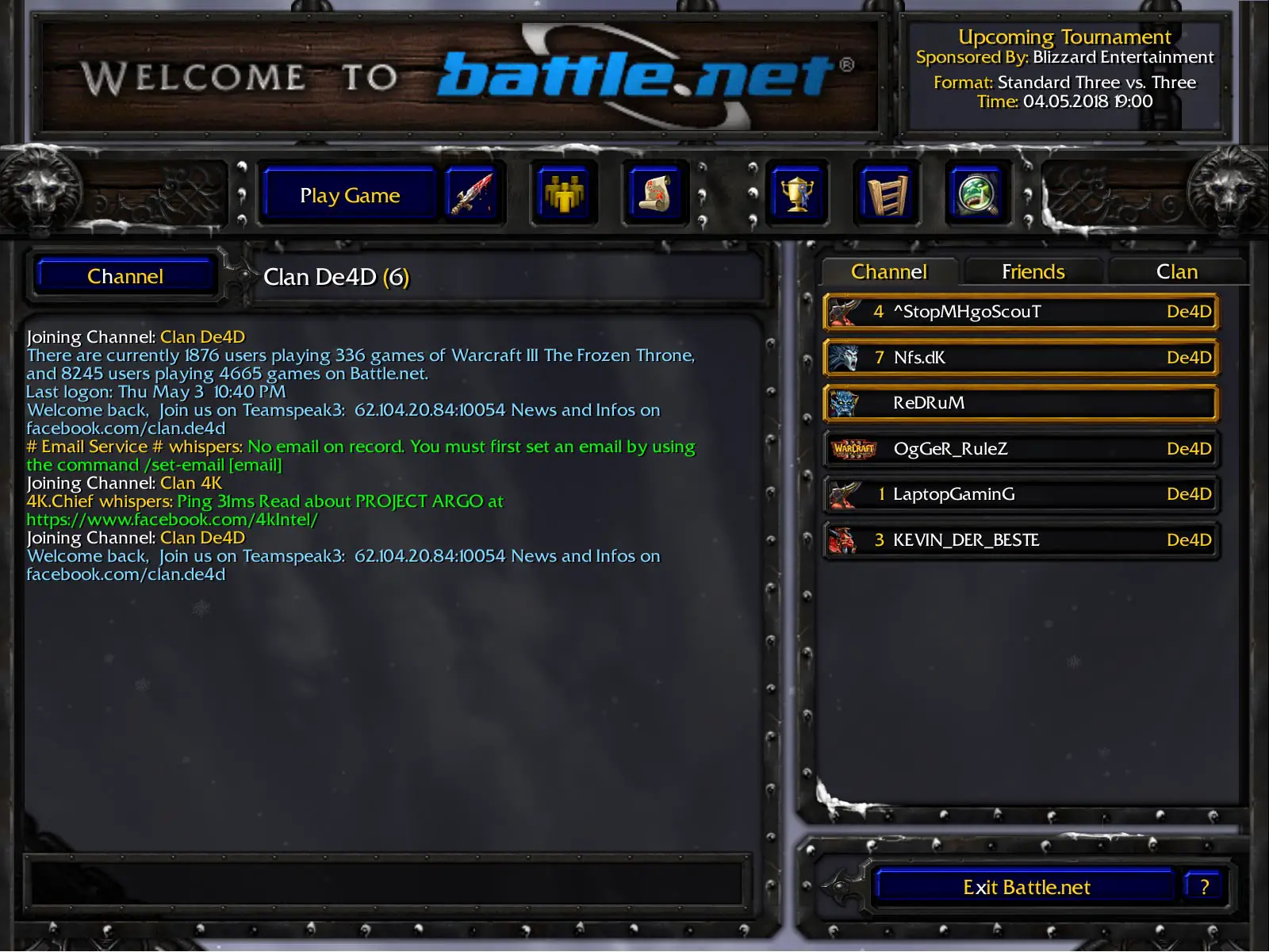 Warcraft 3 Battle.net Ladder Reset